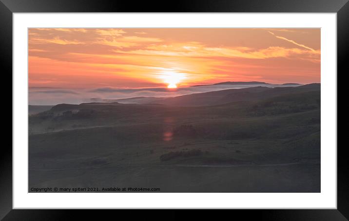 End of Day in the beautiful Scottish mountains Framed Mounted Print by mary spiteri