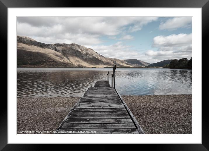 Dive Right Into Loch Maree Framed Mounted Print by mary spiteri
