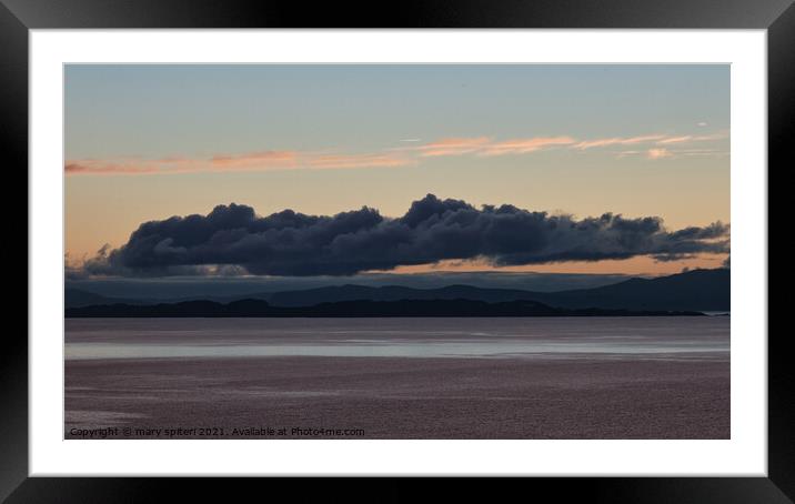 Dramatic Sunset Skies at Redpoint Beach Framed Mounted Print by mary spiteri