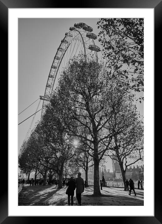 London Eye  Framed Mounted Print by mary spiteri