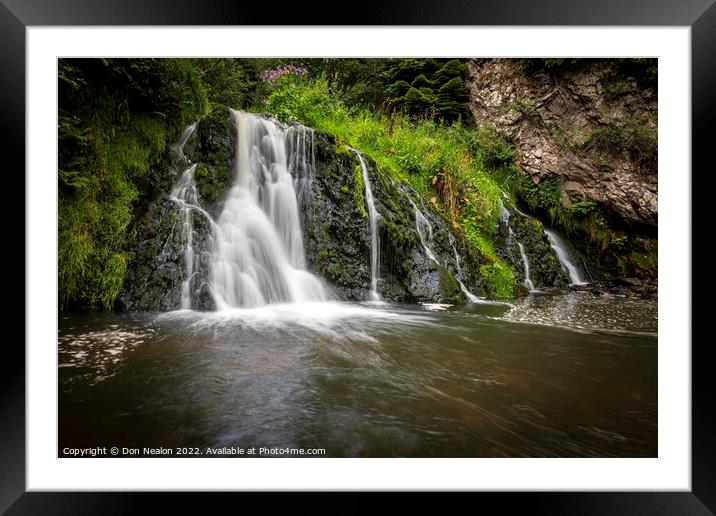 Dess waterfall Kincardine O'Neill Framed Mounted Print by Don Nealon