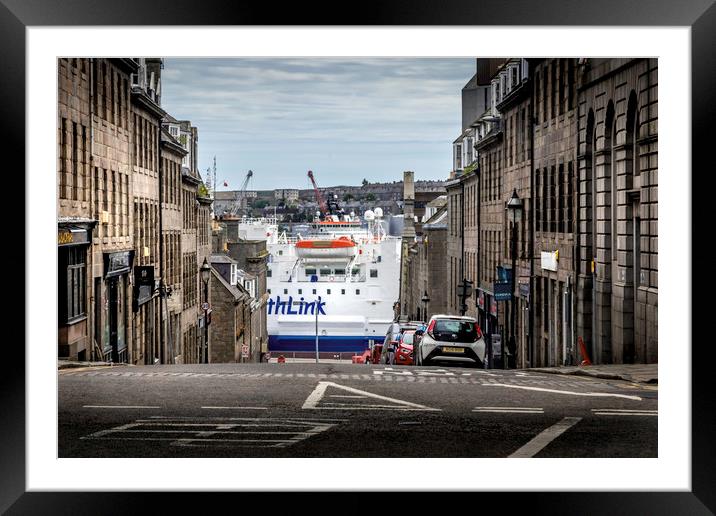 Majestic Ferry in Aberdeen Harbour Framed Mounted Print by Don Nealon