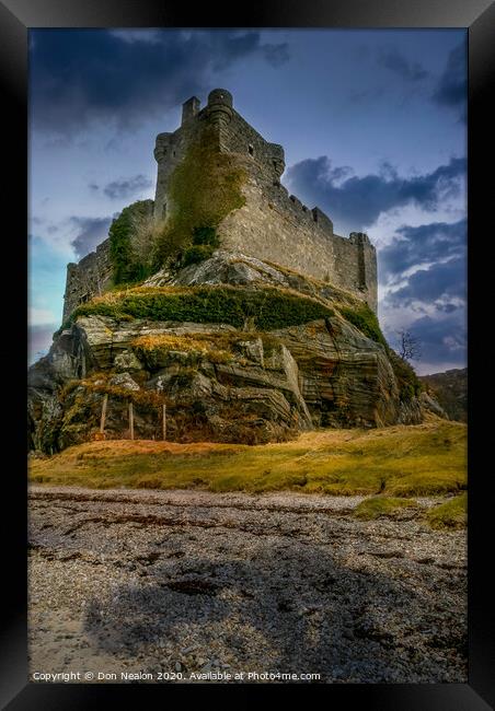 Majestic Castle Tioram Framed Print by Don Nealon