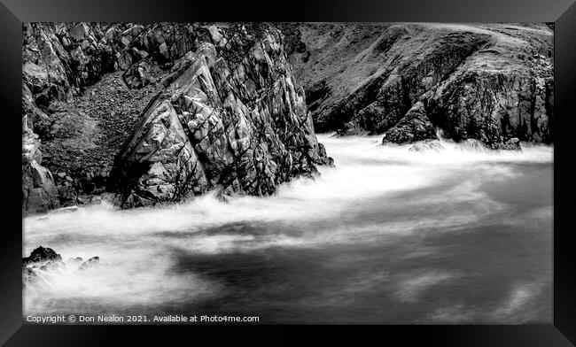 Granite cliffs, Bullers of Buchan Framed Print by Don Nealon