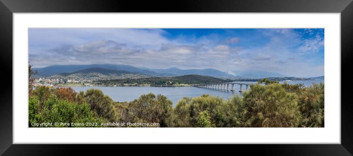 Tasman Bridge Tasmania Framed Mounted Print by Pete Evans