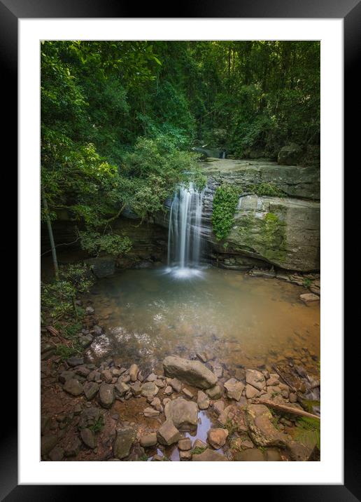 Buderim Falls Framed Mounted Print by Pete Evans