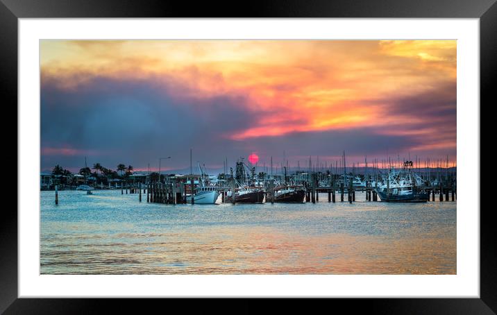 Smokey Sunset Framed Mounted Print by Pete Evans