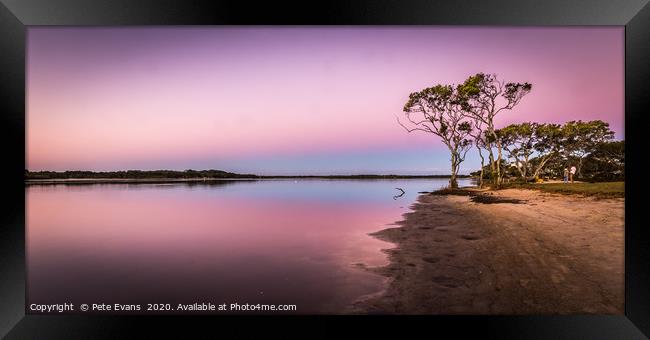 Sunset in Paradise Framed Print by Pete Evans