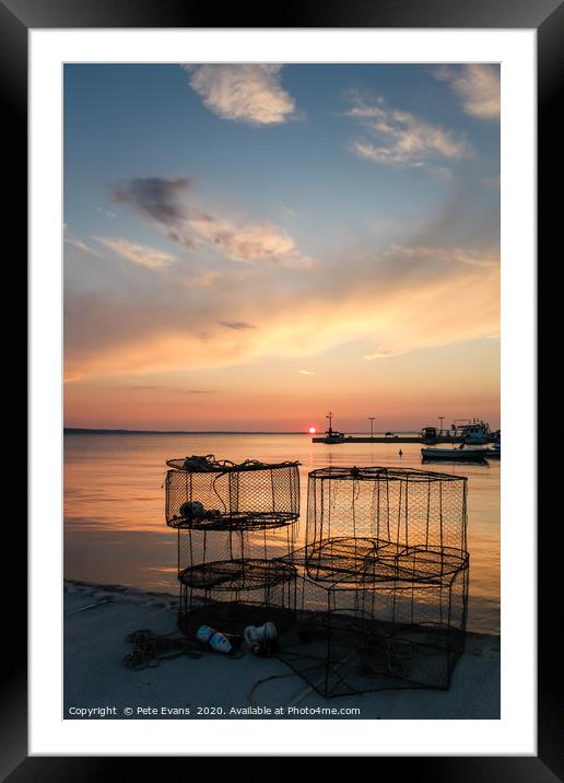 Croatian Sunset Framed Mounted Print by Pete Evans