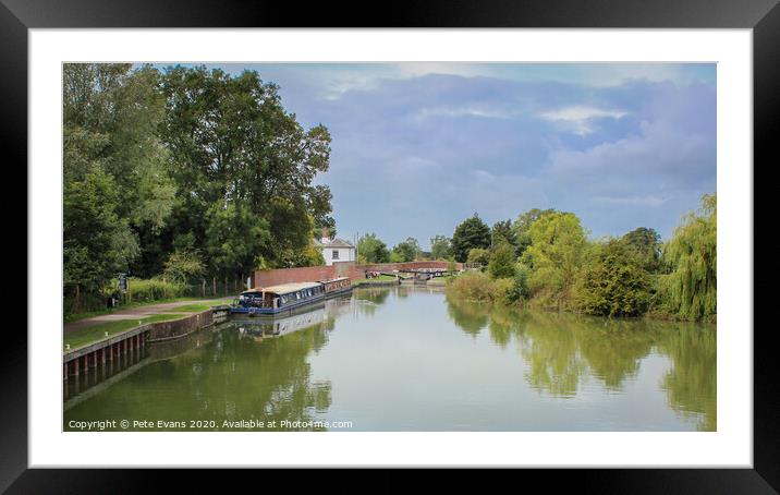 Houseboats on Caen Lock Framed Mounted Print by Pete Evans