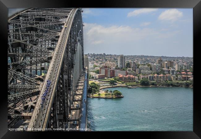 The Bridge Climb Framed Print by Pete Evans