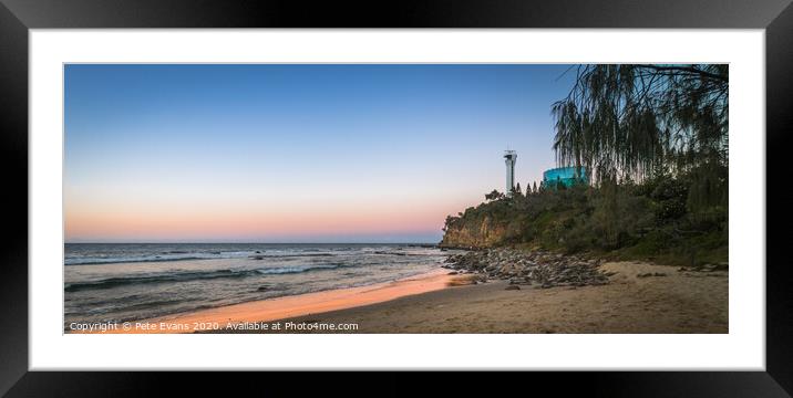 Sunset at Point Cartwright Framed Mounted Print by Pete Evans