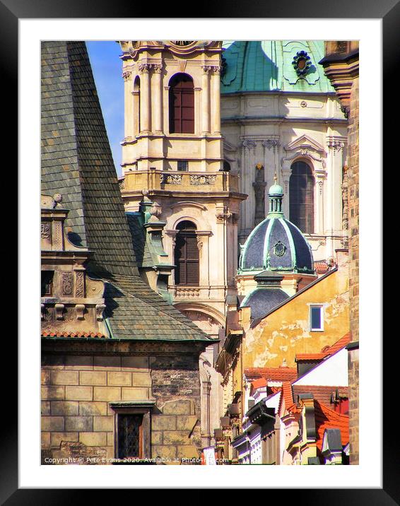 Buildings of Prague  Framed Mounted Print by Pete Evans