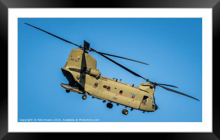 Australian Army CH 47 Chinook Framed Mounted Print by Pete Evans