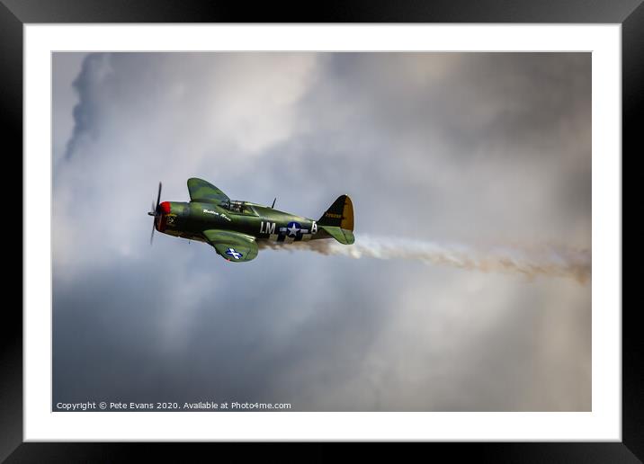 P47 Thunderbolt Flypast Framed Mounted Print by Pete Evans