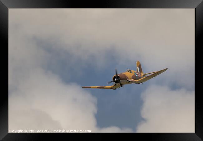 F4u Corsair Fighter Plane Framed Print by Pete Evans