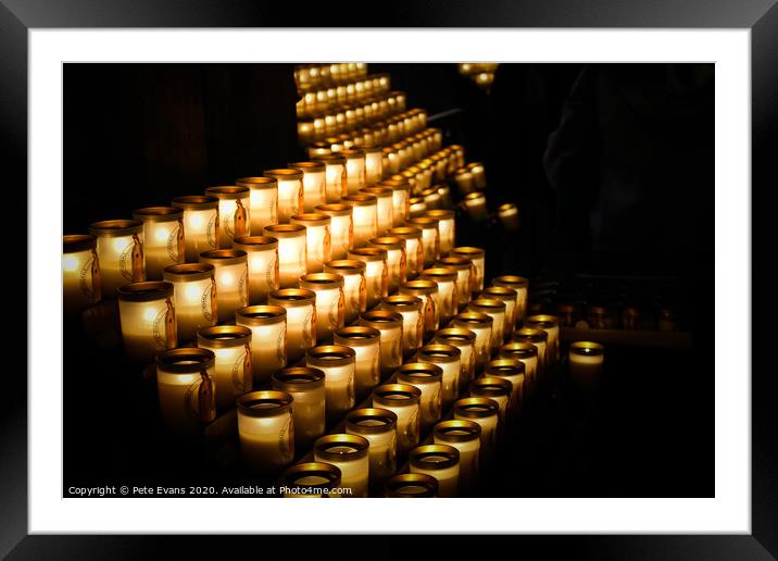 Candles of Notre Dame Framed Mounted Print by Pete Evans