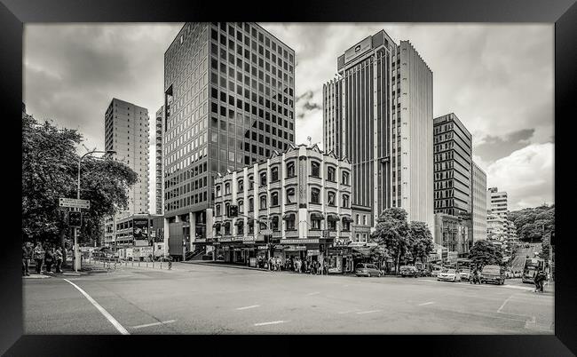 Downtown Auckland  Framed Print by Pete Evans