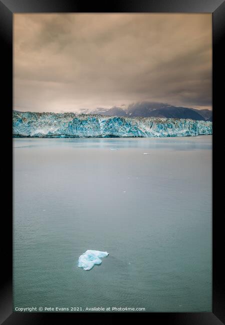 The Hubbard Glacier Framed Print by Pete Evans