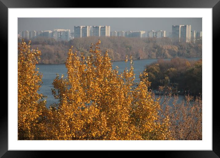 A city view in autumn Framed Mounted Print by Yulia Vinnitsky