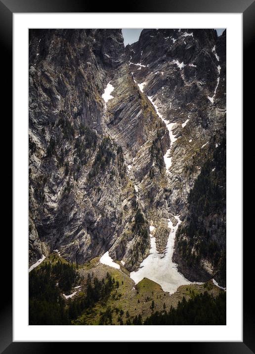 National Park of the Spanish Pyrenees mountain in  Framed Mounted Print by Arpad Radoczy
