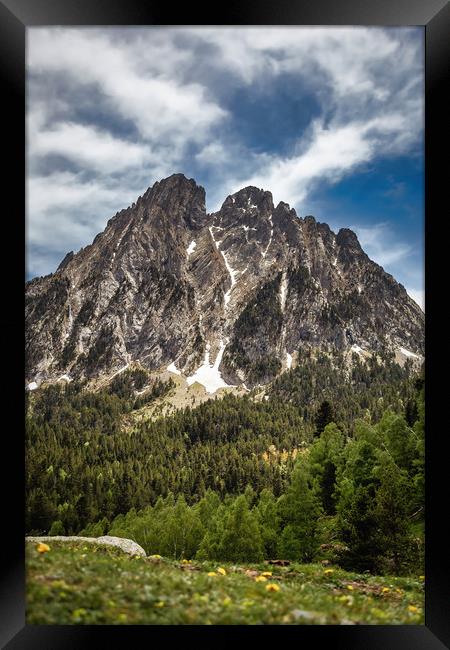 National Park of the Spanish Pyrenees mountain in  Framed Print by Arpad Radoczy