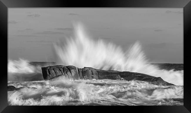 Big waves in black and white Framed Print by Arpad Radoczy