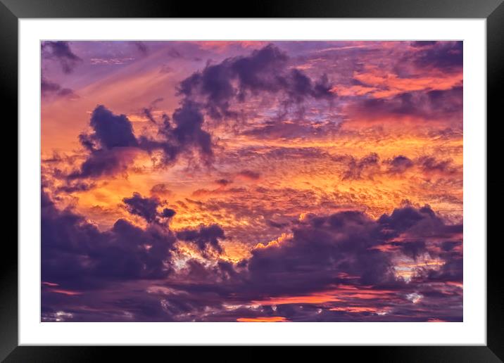 Sunset clouds at summer Framed Mounted Print by Arpad Radoczy