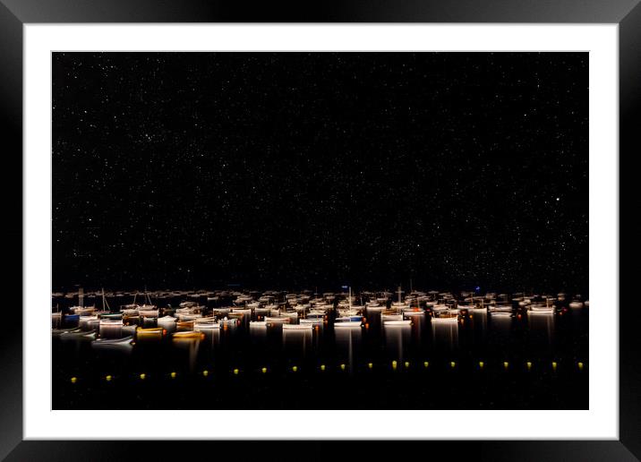 At night in port Framed Mounted Print by Arpad Radoczy