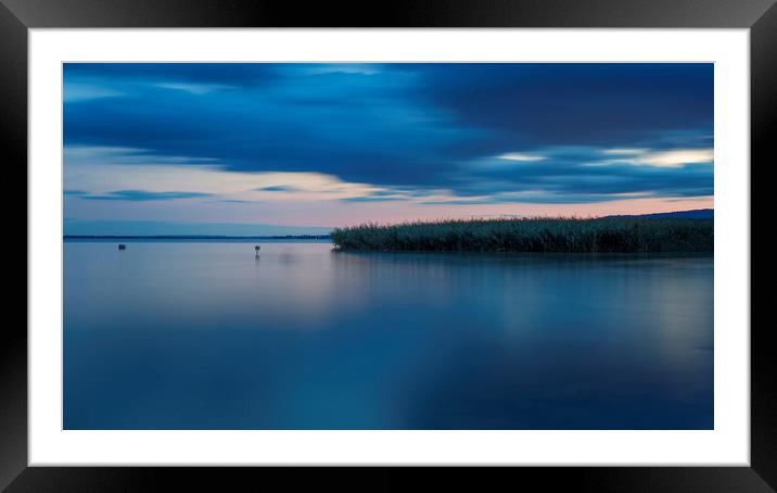 Long exposure picture from the lake Balaton Framed Mounted Print by Arpad Radoczy