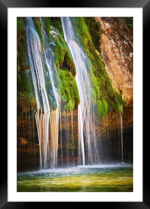 Nice waterfall Framed Mounted Print by Arpad Radoczy