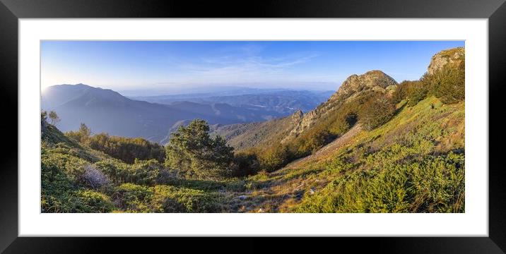 Spanish mountain peaks in Catalonia Framed Mounted Print by Arpad Radoczy
