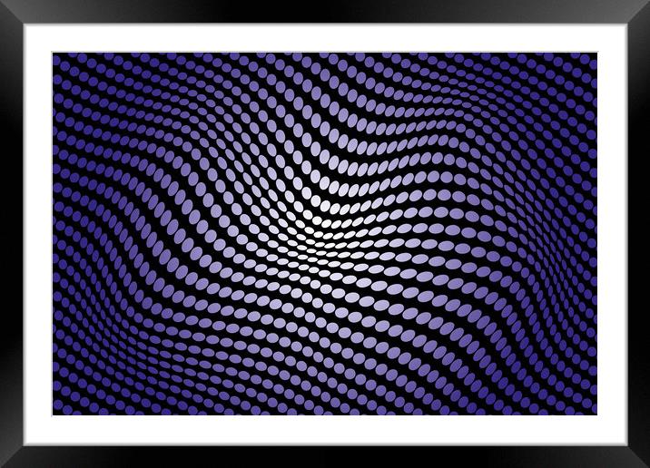 Abstract vector background, with waves, repetitive lines Framed Mounted Print by Arpad Radoczy