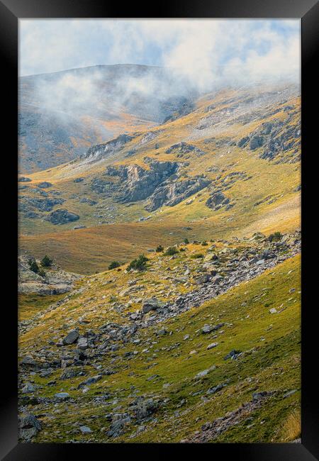 Nice valley from Spain, mountain Pyrenees (named Valley Nuria) Framed Print by Arpad Radoczy