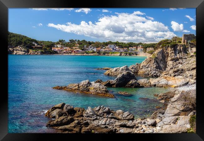 Costa brava landscape picture from a Spain Framed Print by Arpad Radoczy