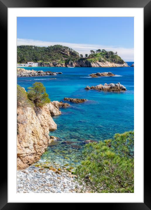 Costa brava landscape picture from a Spain Framed Mounted Print by Arpad Radoczy