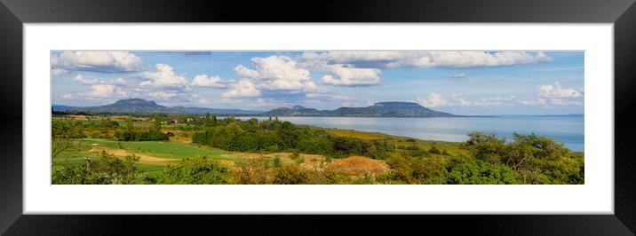 Lake Balaton panorama Framed Mounted Print by Arpad Radoczy