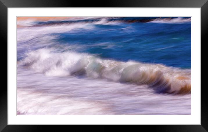 Long exposure picture from ocean waves Framed Mounted Print by Arpad Radoczy