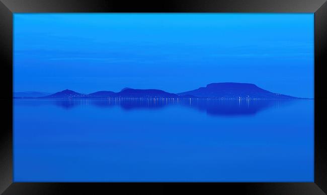 Landscape from a lake Balaton in Hungary Framed Print by Arpad Radoczy