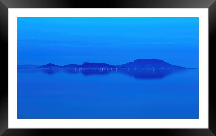 Landscape from a lake Balaton in Hungary Framed Mounted Print by Arpad Radoczy
