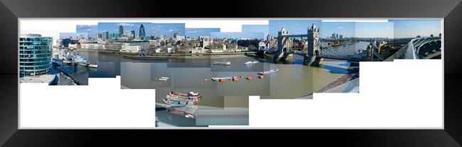 View of Thames from City Hall, London, 2006 Framed Print by Tim Riley