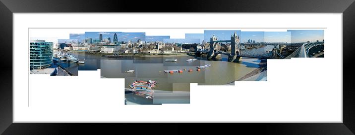 View of Thames from City Hall, London, 2006 Framed Mounted Print by Tim Riley