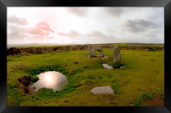 The Men an Tol, Cornwall  Framed Print by Roger Driscoll