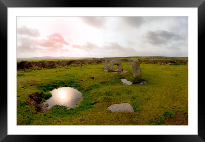 The Men an Tol, Cornwall  Framed Mounted Print by Roger Driscoll