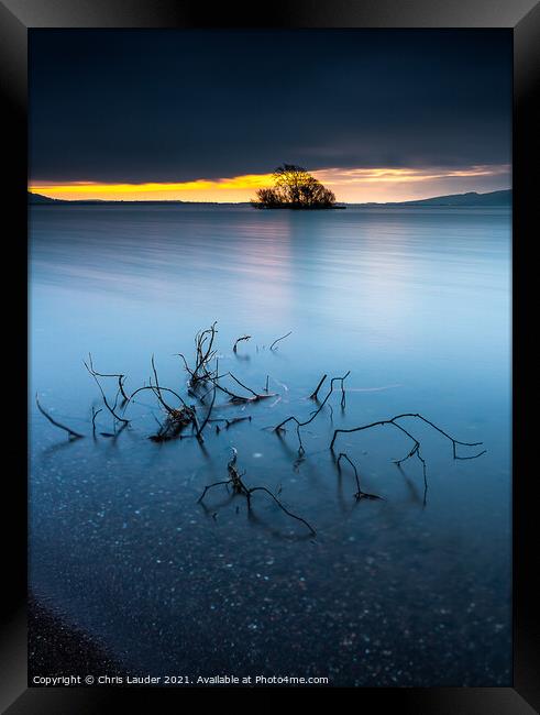 Sunrise over Loch Leven Framed Print by Chris Lauder