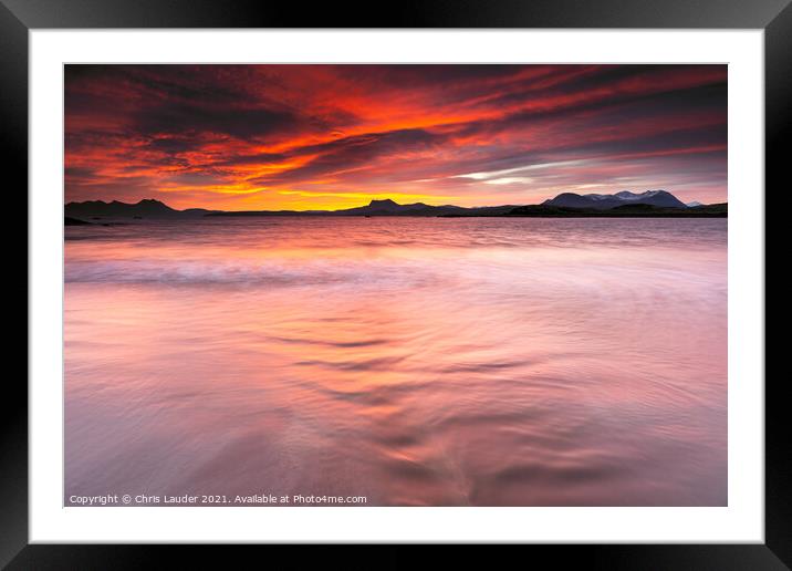 Mellon Udrigle sunrise Framed Mounted Print by Chris Lauder