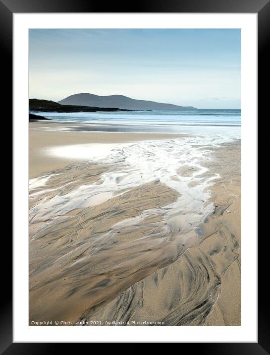 Traigh Iar outfolw  Framed Mounted Print by Chris Lauder