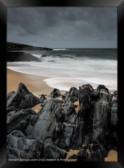 sand shark Framed Print by Chris Lauder