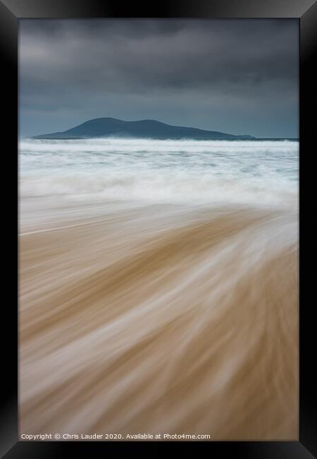 Majestic Ceapabhal: A Moody Harris Beachscape Framed Print by Chris Lauder
