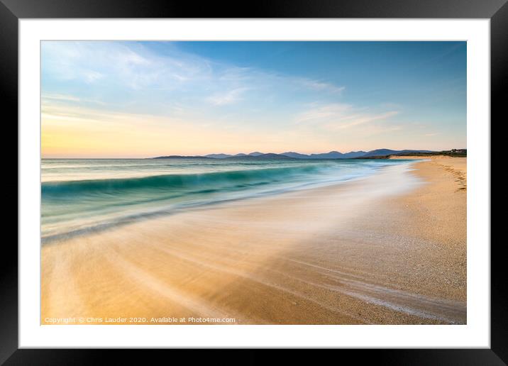 Scarista sunset Framed Mounted Print by Chris Lauder